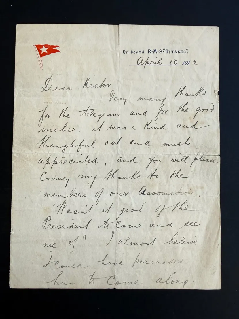 letter titanic