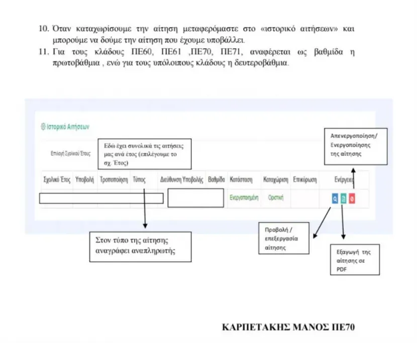 Πως δηλώνουμε περιοχές στο ΟΠΣΥΔ για μόνιμο διορισμό