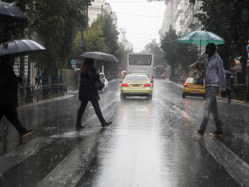 βροχή καταιγίδα καιρός αθήνα