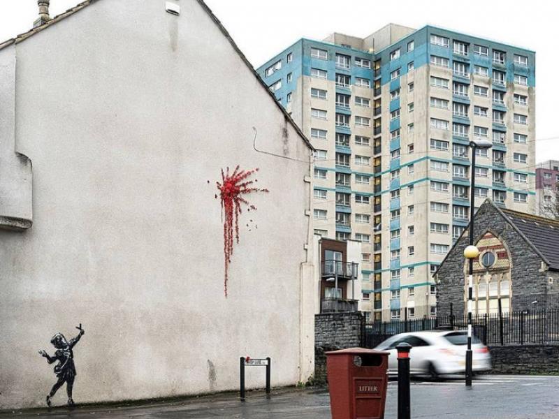 O Banksy με νέο έργο, για την ημέρα του Αγίου Βαλεντίνου