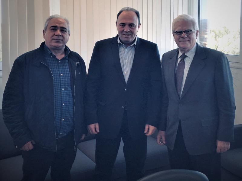 Συνάντηση του Προέδρου του Ελληνικού Ανοικτού Πανεπιστημίου Καθηγητή Οδυσσέα-Ιωάννη Ζώρα, με τους κυρίους Ανδρέα Φίλια και Κωνσταντίνο Κούκιο