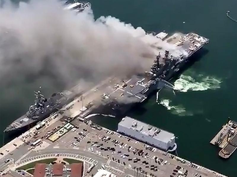 ΗΠΑ: Πάνω από 21 τραυματίες λόγω έκρηξης και πυρκαγιάς σε πολεμικό πλοίο
