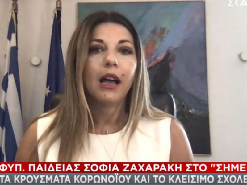 Ζαχαράκη: Τηλεκπαίδευση σε περίπτωση που κλείνουν μαζικά τα σχολεία