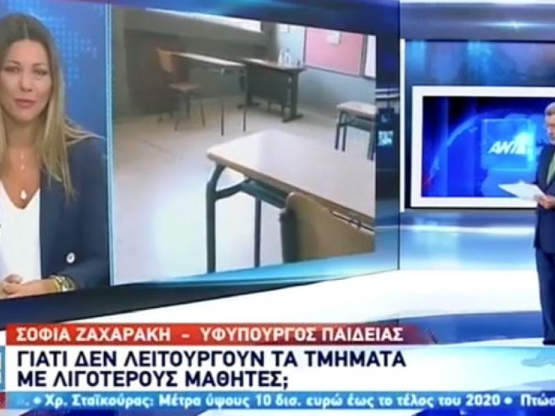 Σ. Ζαχαράκη: Ανέφικτο να βρεθούν αίθουσες για το «σπάσιμο» των τμημάτων