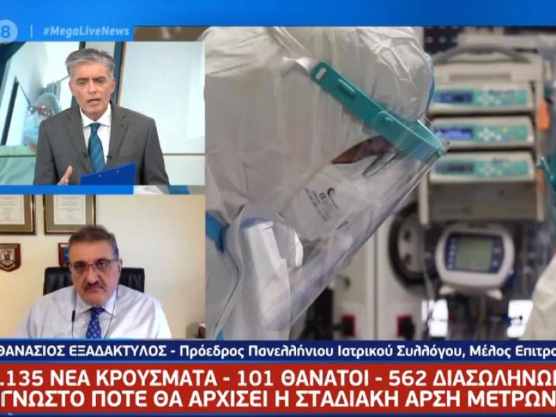 Κορονοϊός-Σχολεία: Πρόωρο το άνοιγμα στις 7 Δεκεμβρίου, τονίζει ο Α. Εξαδάκτυλος