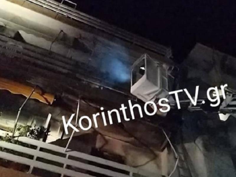 Λουτράκι: Πυρκαγιά σε πολυκατοικία – Επτά άτομα στο νοσοκομείο