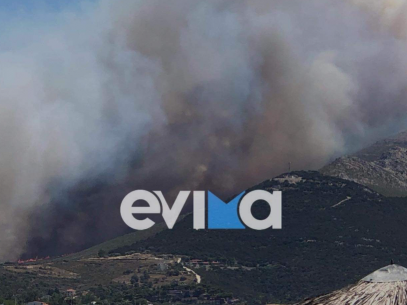 Μεγάλη φωτιά στην Εύβοια - Eντολή εκκένωσης οικισμού