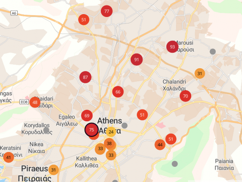 Πυρκαγιά: Σε ποιες περιοχές υπάρχει μεγάλη συγκέντρωση αιωρούμενων σωματιδίων