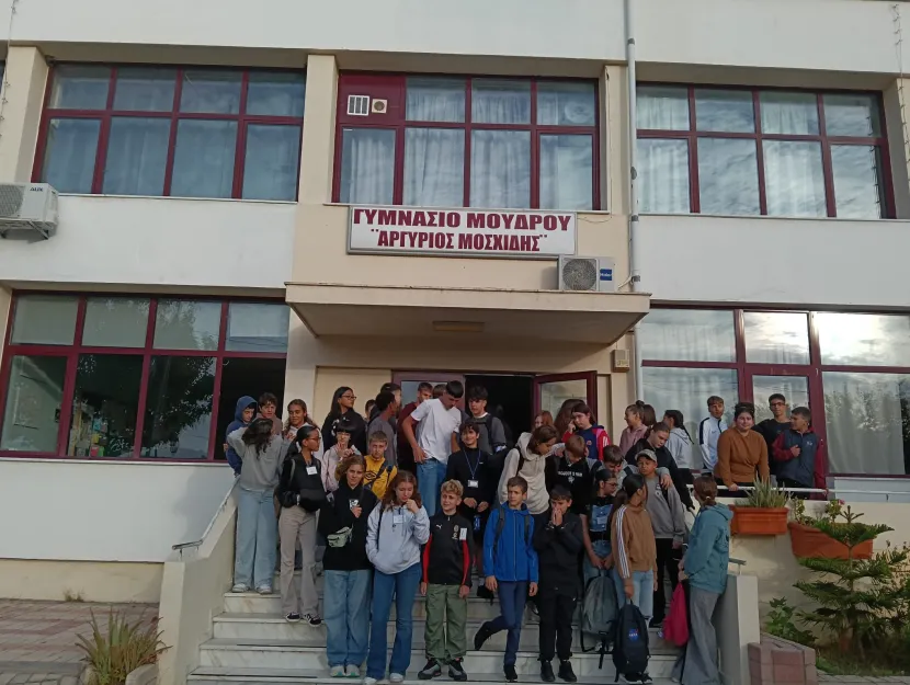 Φιλοξενία εταιρικών σχολείων Erasmus+ στο Γυμνάσιο Μούδρου