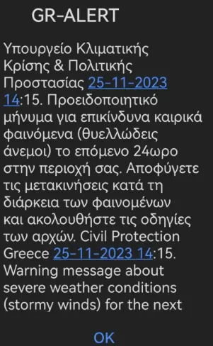 112 κακοκαιρία 