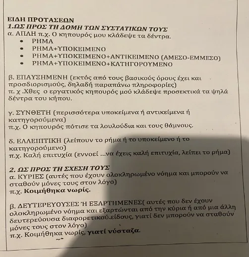 Μάθημα γλώσσα για εξετάσεις σε Πρότυπα Γυμνάσια
