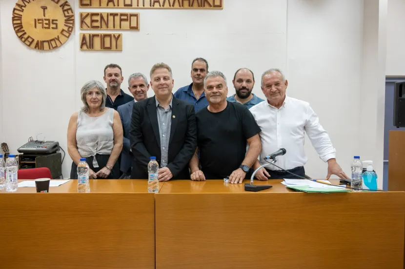 Ομιλία του Προέδρου της ΟΙΕΛΕ στο Εργατικό Κέντρο Αιγίου 