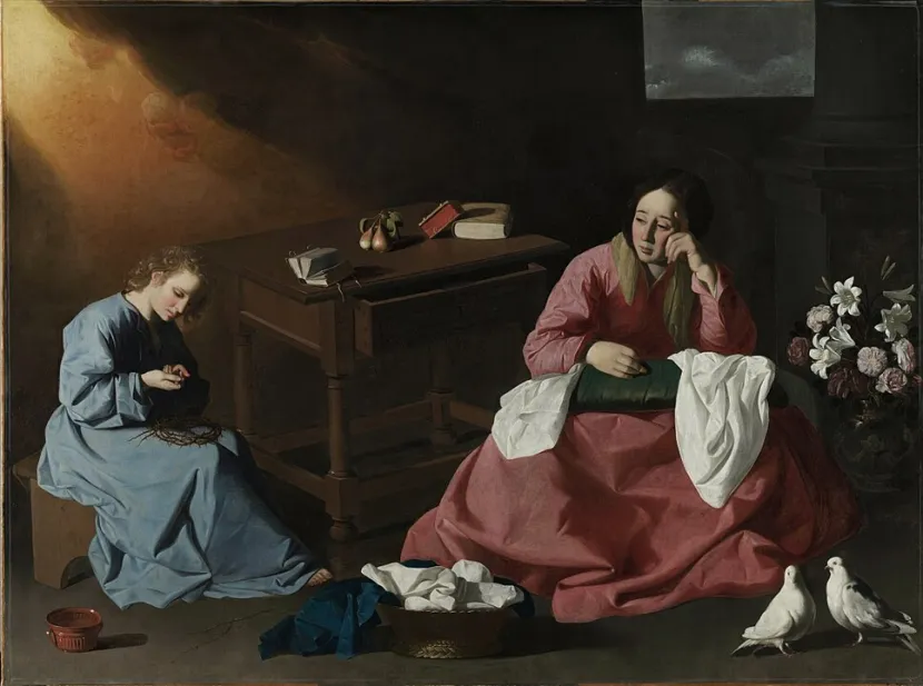 la_casa_de_nazaret_por_zurbaran_pentimento