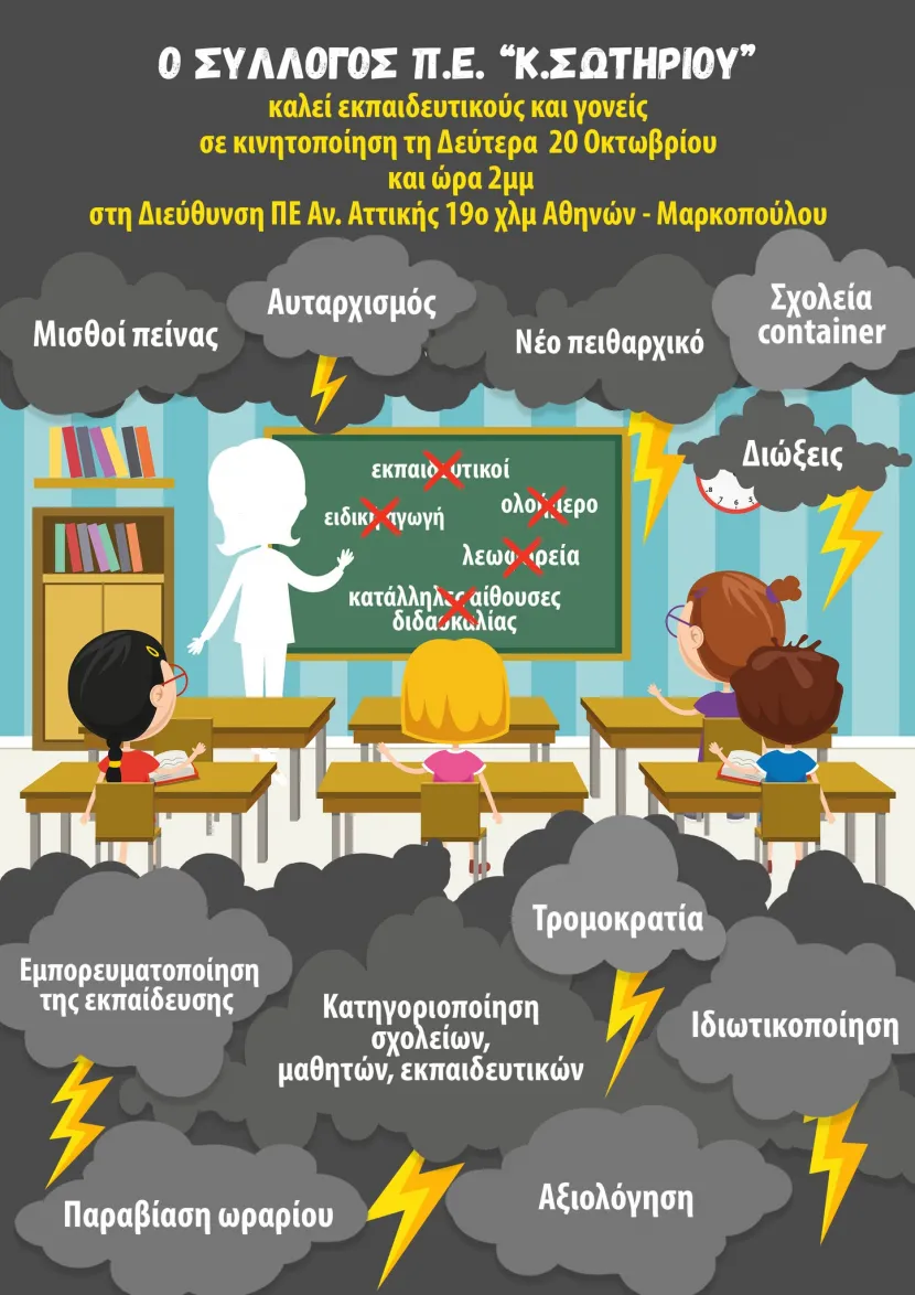 Αφίσα για την κινητοποίηση