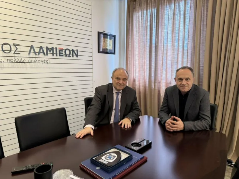 Ο Πρόεδρος του ΑΣΕΠ, κ. Θάνος Παπαϊωάννου με τον Δήμαρχο Λαμιέων, κ. Πανουργιά Παπαϊωάννου