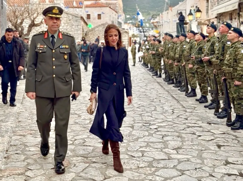 Η Δόμνα Μιχαηλίδου εκπροσώπησε τον Πρωθυπουργό στις εκδηλώσεις για την επέτειο της 17ης Μαρτίου 1821 στην Αρεόπολη