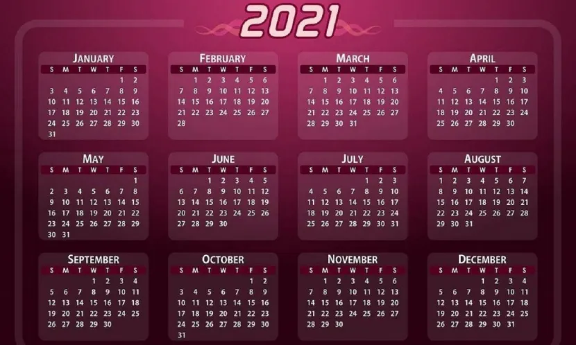 ημερολόγιο αργίες 2021