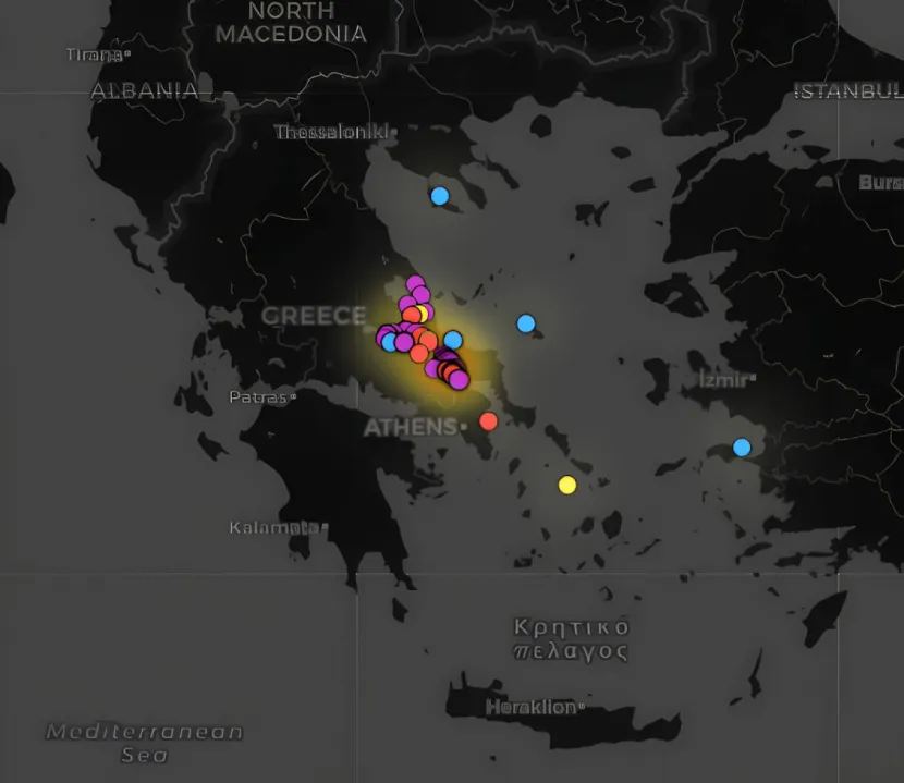 Χάρτης με μέδουσες