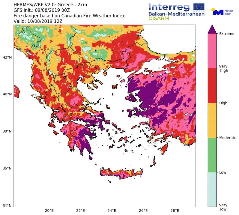 meteo kyndinos pyrkagias