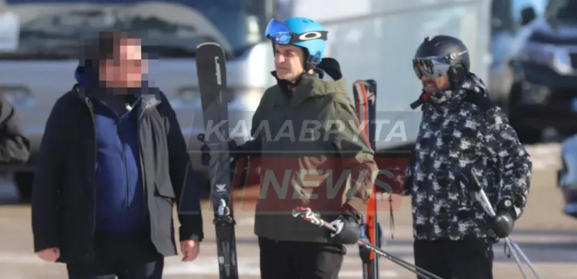 Κυριάκος Μητσοτάκης: Στις πίστες των Καλαβρύτων για σκι ο πρωθυπουργός