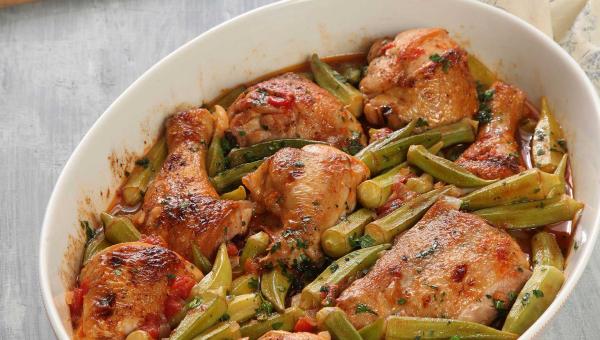 κοτόπουλο με μπάμιες