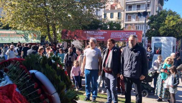 ΟΛΜΕ, κατάθεση στεφάνου για το Πολυτεχνείο 2025