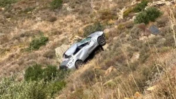 Τροχαίο δυστύχημα στα Χανιά αυτοκίνητο σε γκρεμό