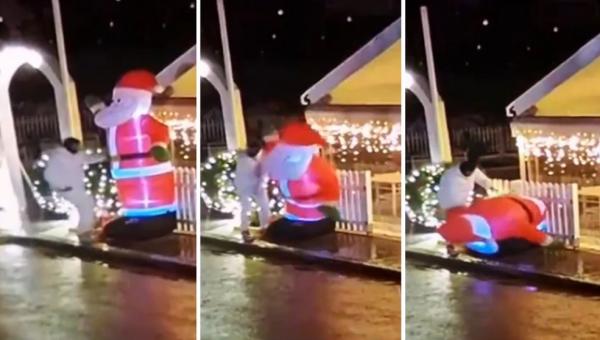 Μαχαίρωσαν τον Άγιο Βασίλη