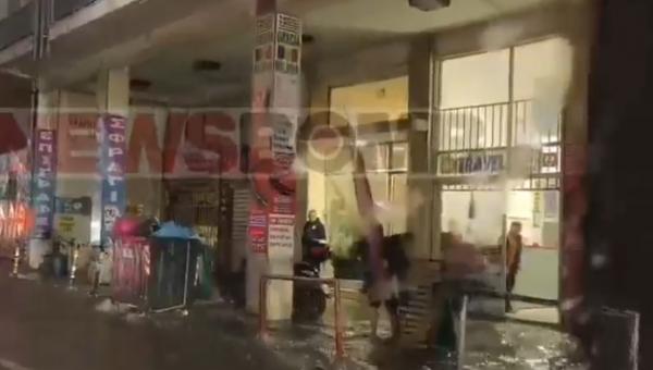 Πλημμύρα στην Ομόνοια