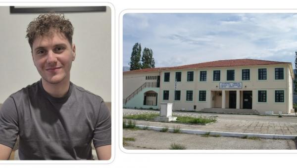 Ο μαθητής Νικόλαος Ελευθέριος Καραμπουρούνης που κέρδισε υποτροφία