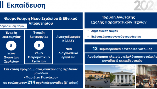 νομοσχέδια για την εκπαίδευση το 2026