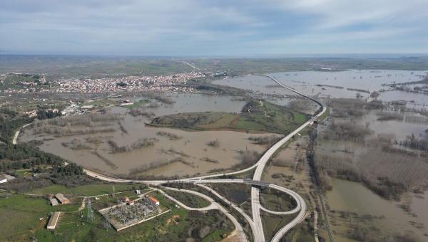 Πλημμύρες στον Έβρο, αεροφωτογραφία