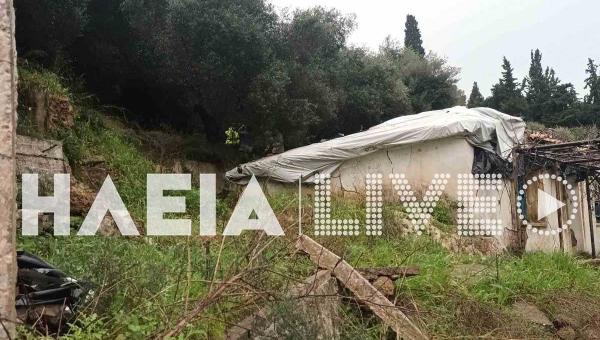 Βράχος έπεσε σε σπίτια