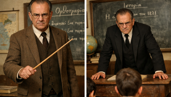 δασκαλος με βεργα και αυταρχισμό