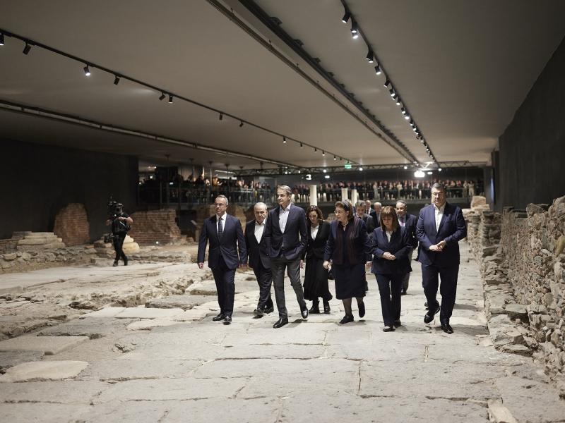 Μητσοτάκης στο μετρό Θεσσαλονίκης