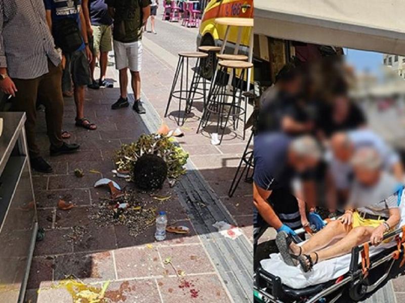 Έπεσε γλάστρα πάνω στο κεφάλι τουρίστριας
