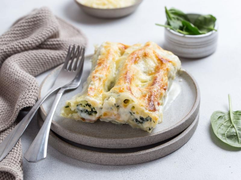 Κανελόνια με σπανάκι και ρικότα