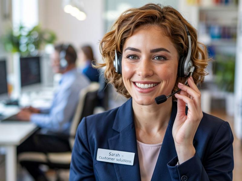 γυναίκα τηλεφωνικός εκπρόσωπος