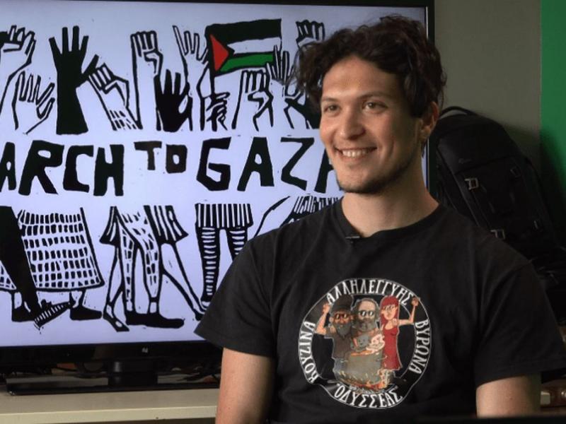 Ο Λαζαριάν γυρνώντας από τη Γάζα