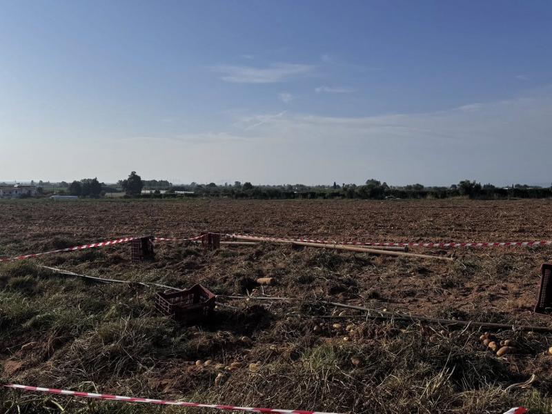 Βόμβα σε χωράφι με πατάτες