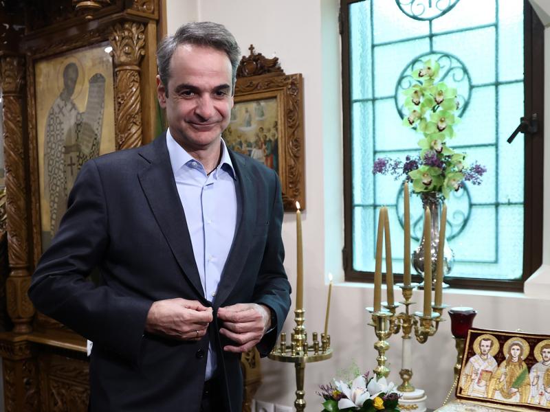 Ο Κυριάκος Μητσοτάκης στο Άγιο Όρος