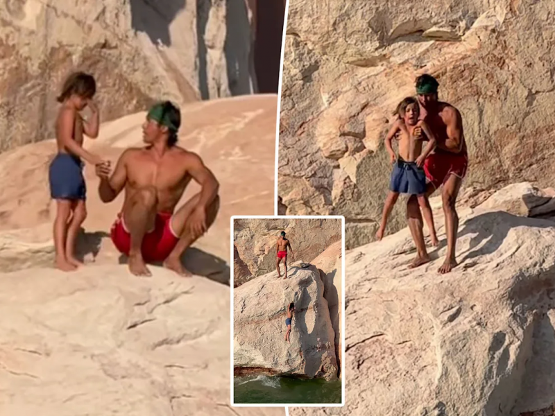 Ο γνωστός influencer Γκάρετ Γκι, βιντεοσκοπήθηκε να πετάει από βράχο τον 7χρονο γιο του