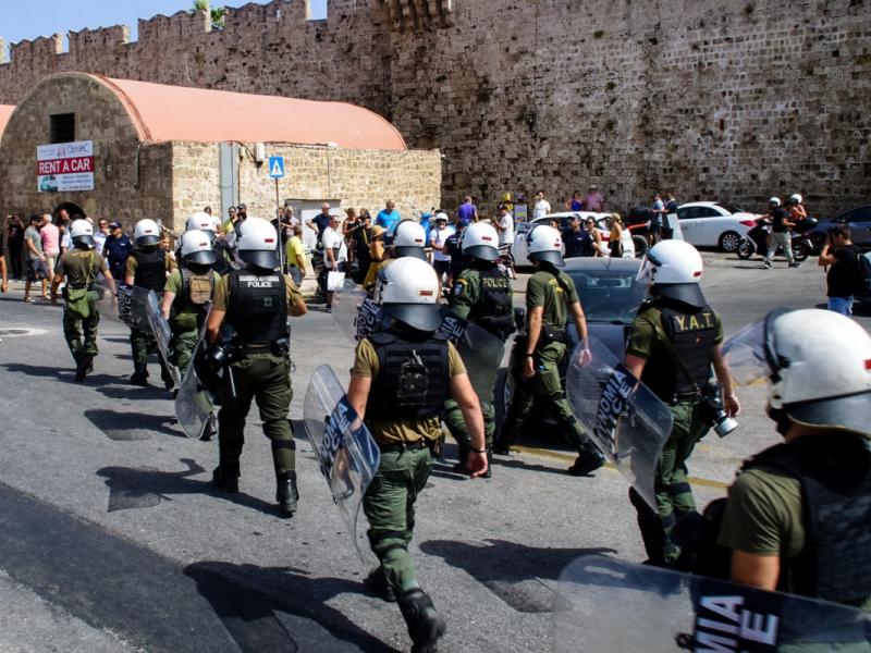 Ματ στην κινητοποίηση αλληλεγγύης προς τον λαό της Παλαιστίνης στη Ρόδο