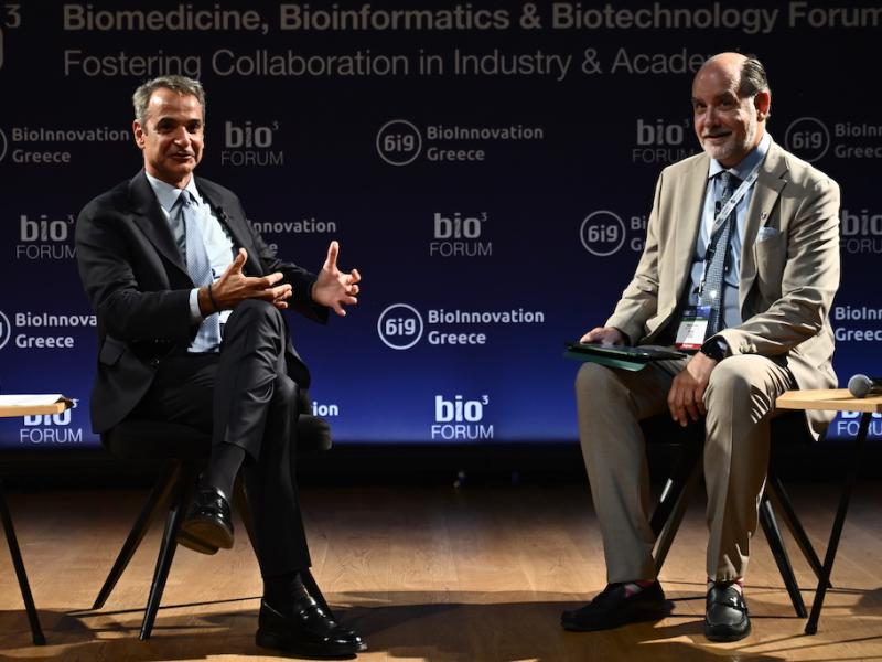Σε συζήτηση που πραγματοποιήθηκε στο Bio3 Forum 2025, στην Τεχνόπολη του Δήμου Αθηναίων, ο Πρωθυπουργός Κυριάκος Μητσοτάκης