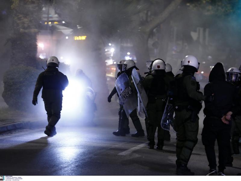 Αστυνομικοί στην πορεία για την Παλαιστίνη