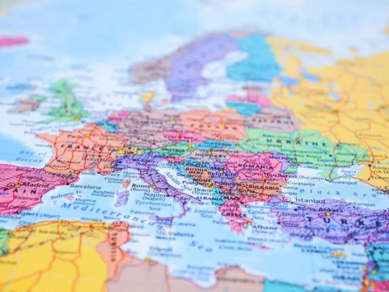 Χάρτης στην Ευρώπη