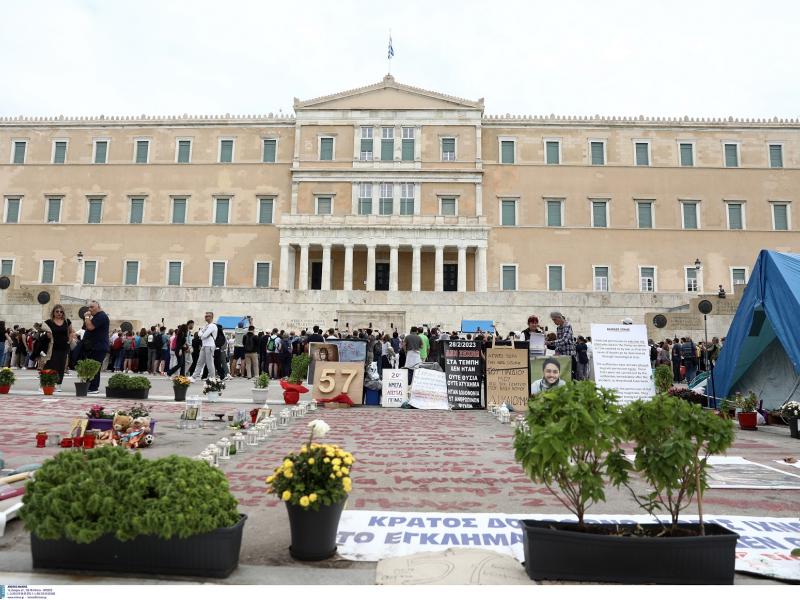 Συγκέντρωση για τα Τέμπη στο Σύνταγμα