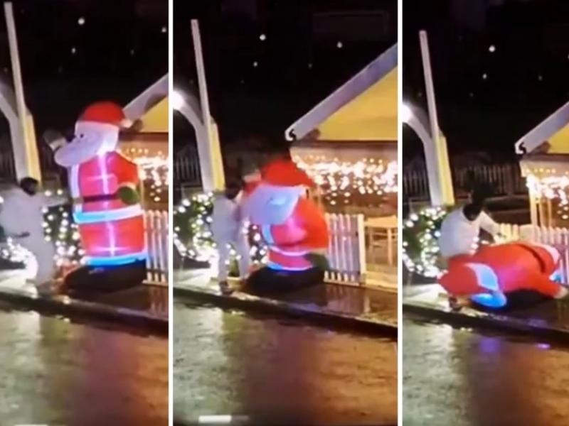 Μαχαίρωσαν τον Άγιο Βασίλη