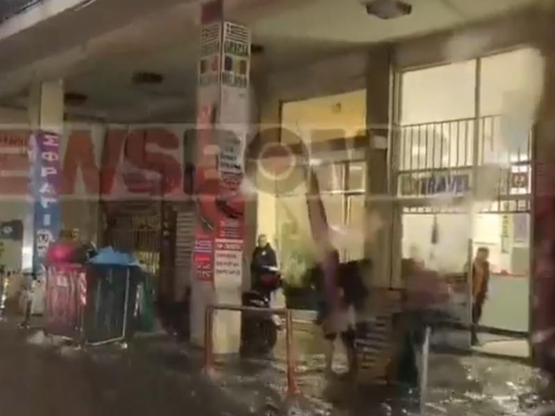 Πλημμύρα στην Ομόνοια