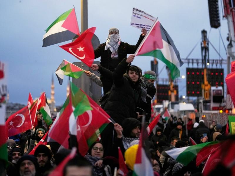 Διαδήλωση για τη Γάζα στην Κωνσταντινούπολη